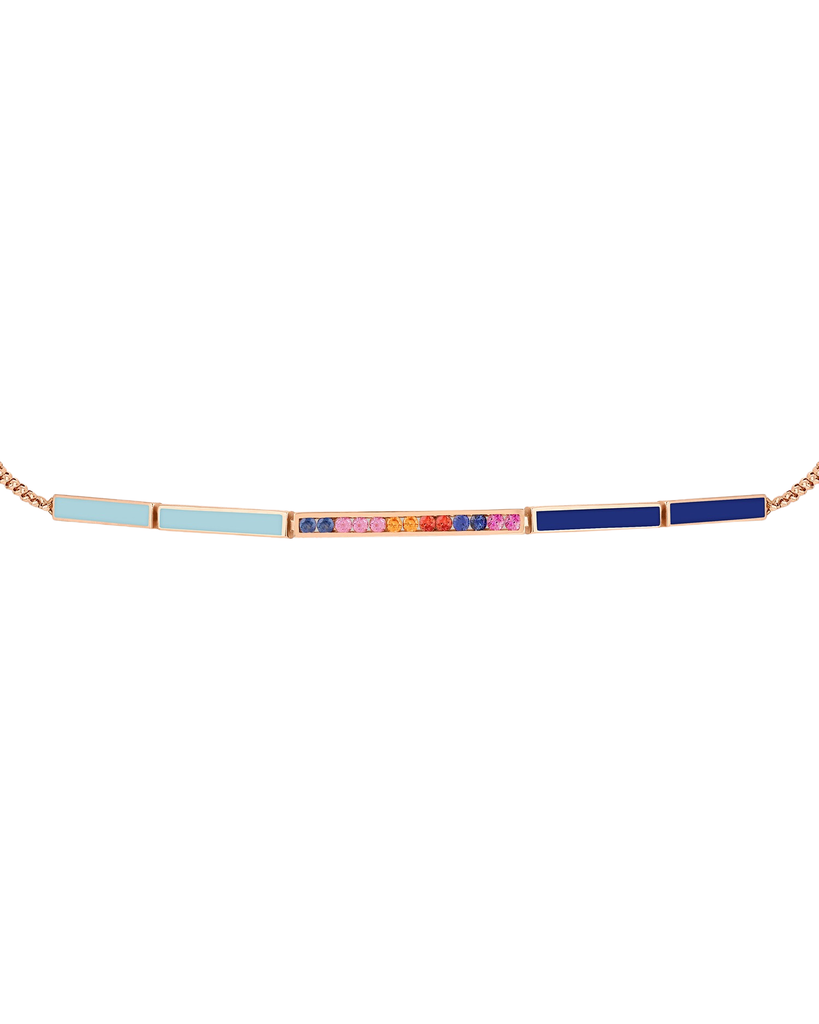 Whatever Bubbly Blue Enamel Choker