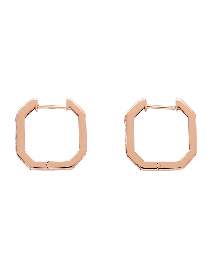Dana Diamond & White Enamel Hoops