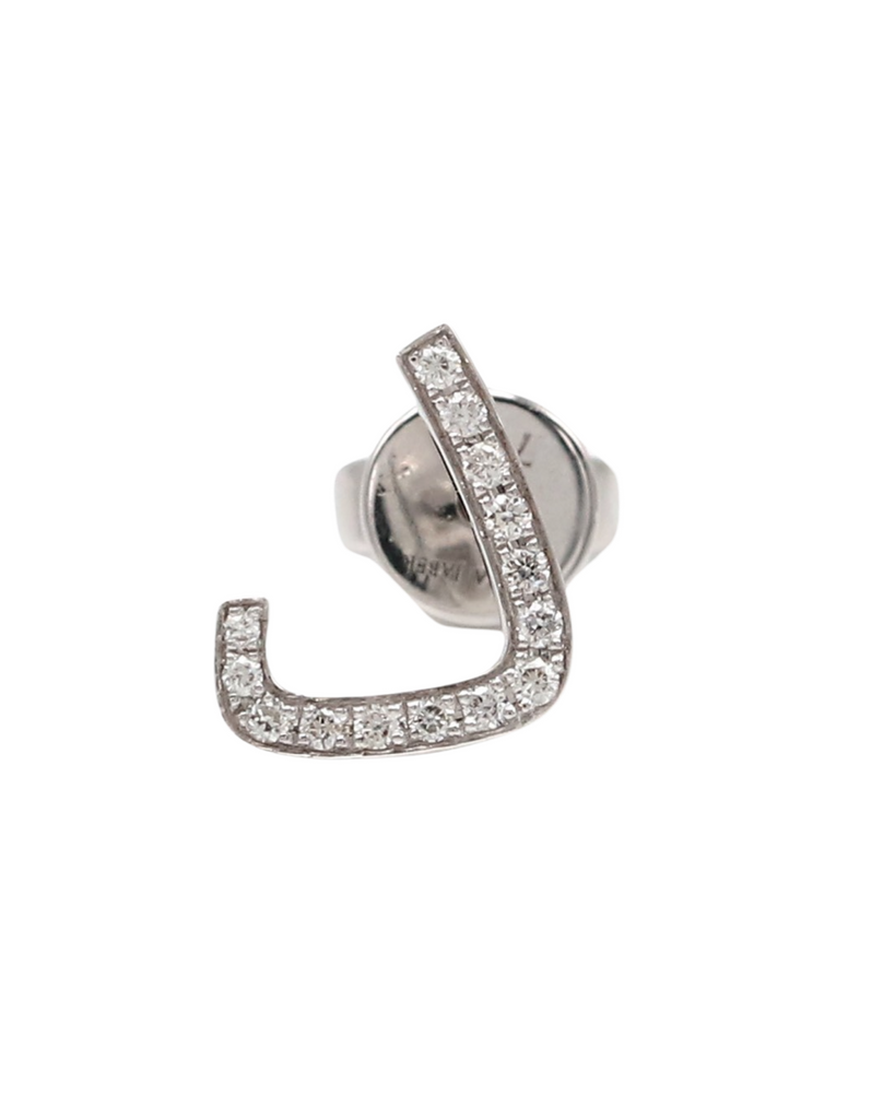Single Piece Initial Earing Stud - Letter Dal