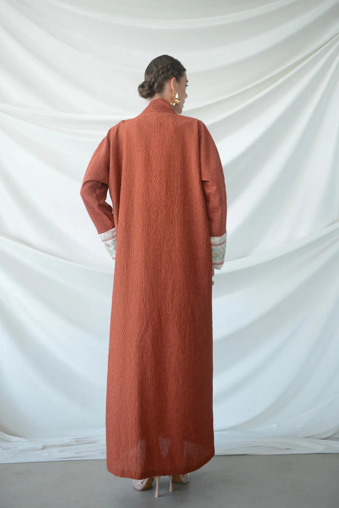 Lugano Brick Crinkled Crepe Abaya