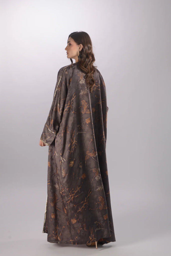 Zahara Mocca Silk Abaya