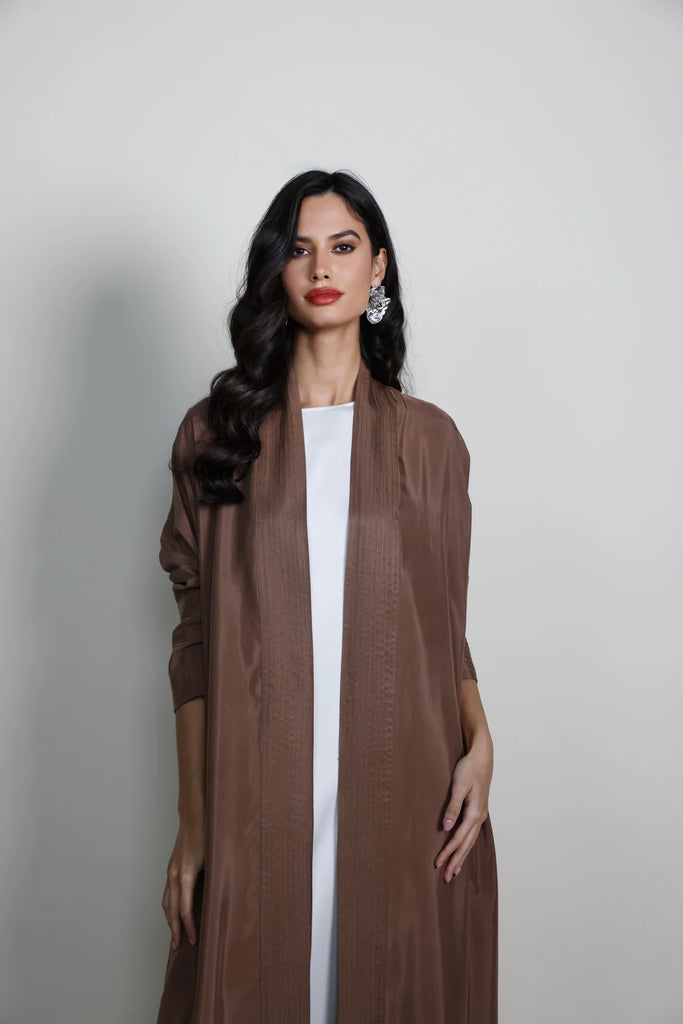 Belvedere Bronze Silk Abaya