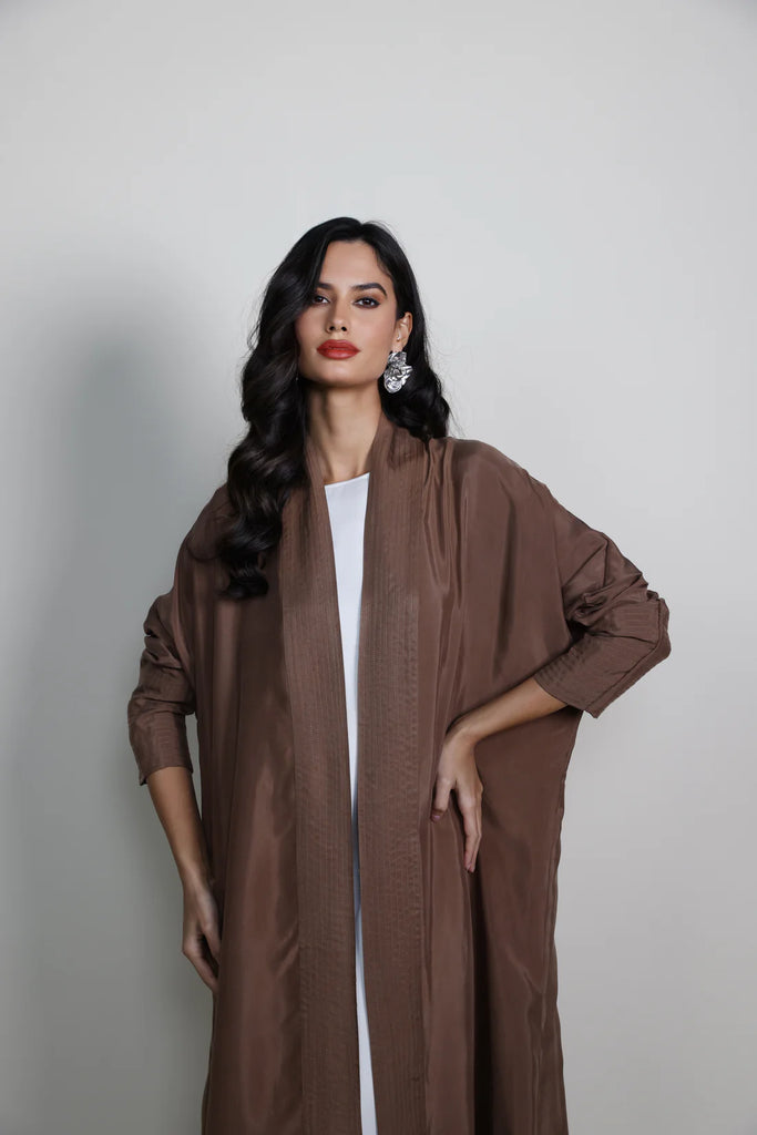 Belvedere Bronze Silk Abaya