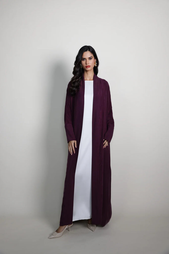 Belvedere Burgundy Silk Abaya