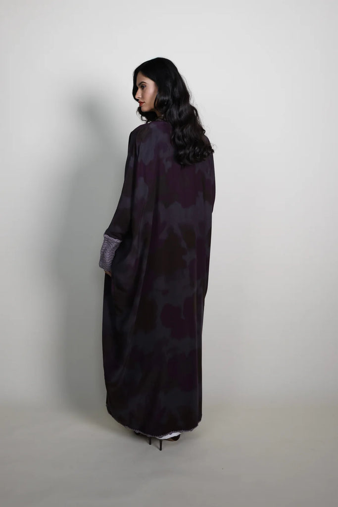 Belgravia Plum Washed Silk Abaya