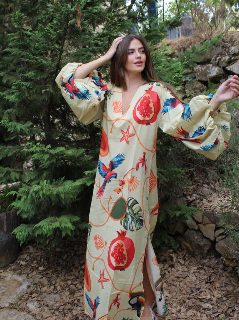 long cotton kaftan dress Ankara Kaftan Dress: African Print dress  Nuichan