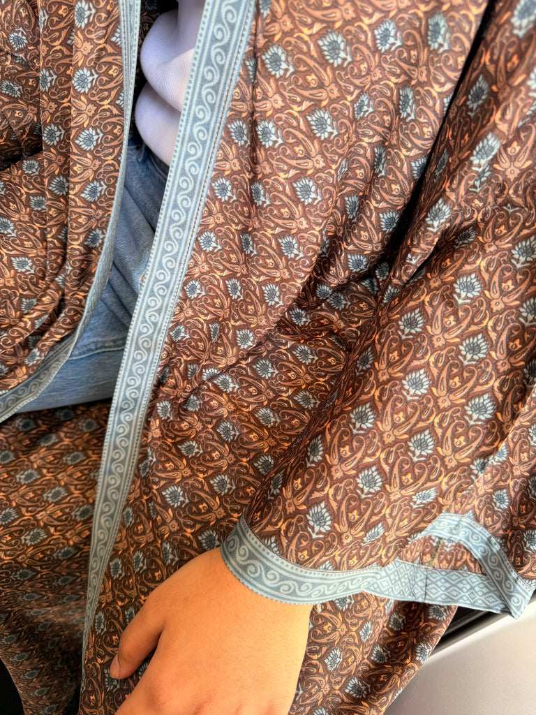 Silk Brown Selene Abaya