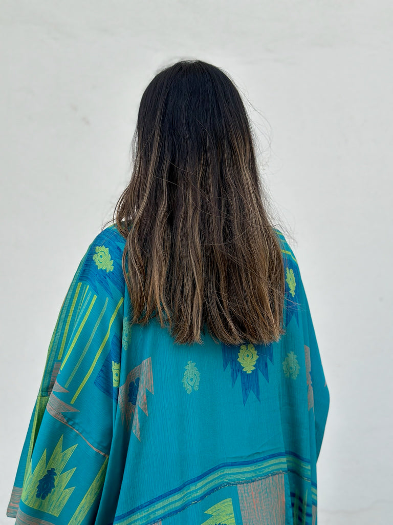 Blue & Green Luna Abaya