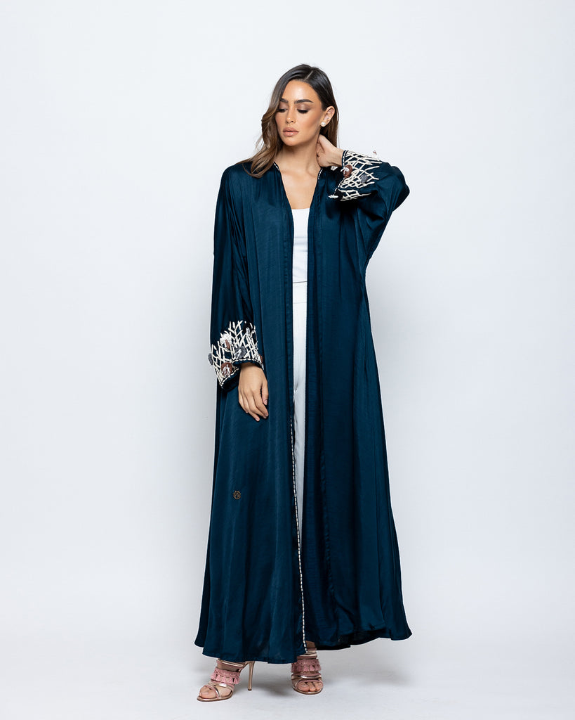 Silk Embroidered Abaya