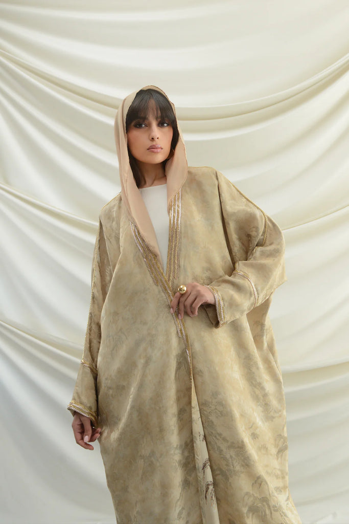 Kaze Gold Silk Abaya