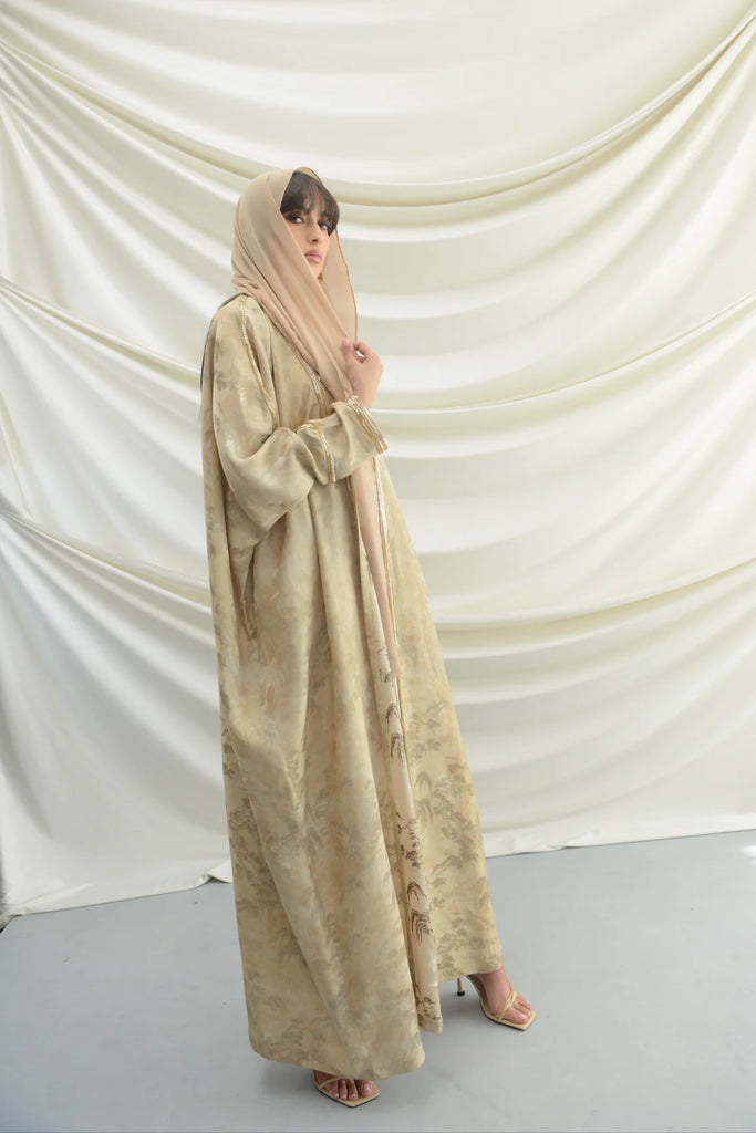 Kaze Gold Silk Abaya