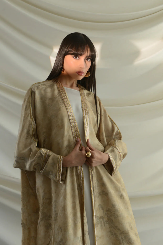 Kaze Gold Silk Abaya