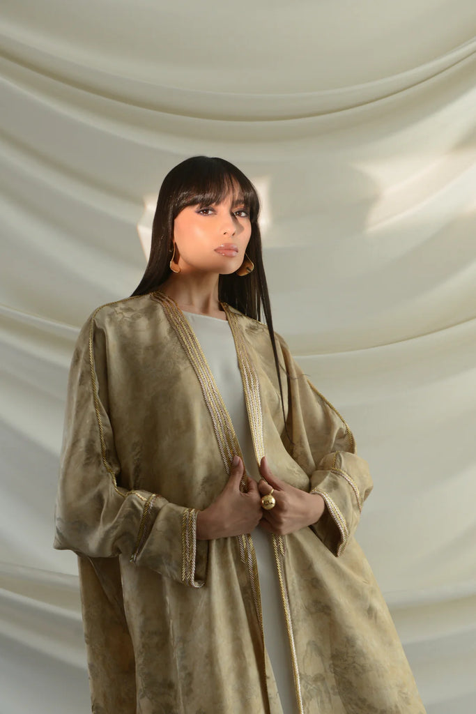 Kaze Gold Silk Abaya