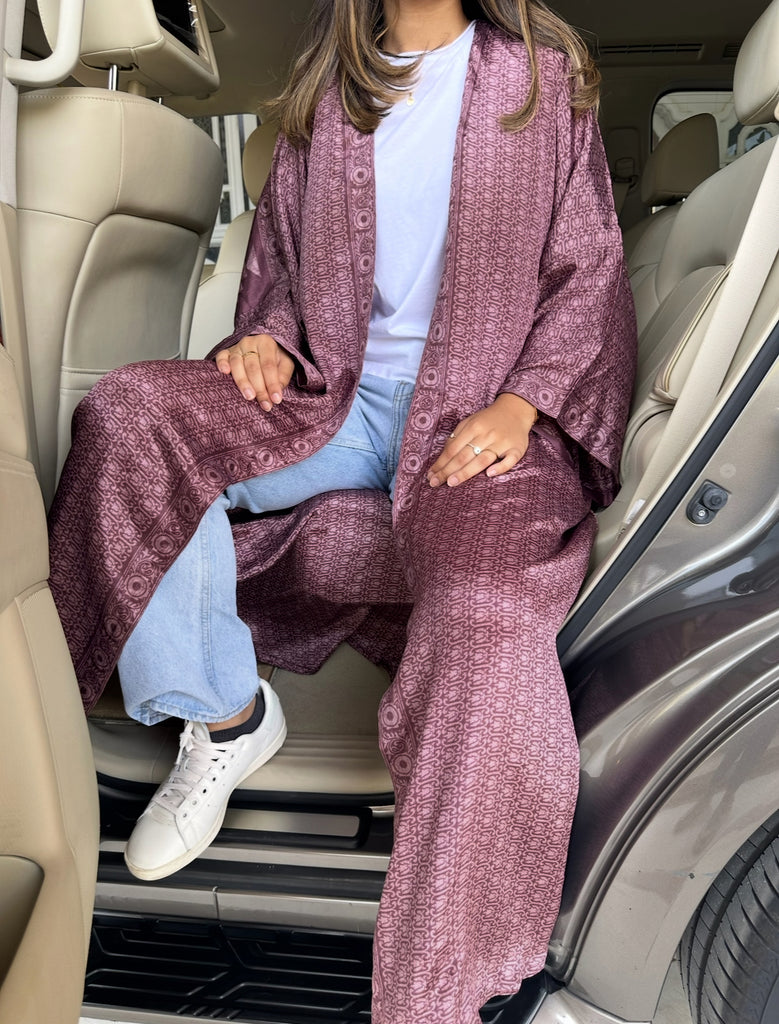 Silk Isla Purple Abaya