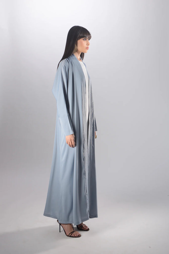 Grace Light Blue Crepe Abaya