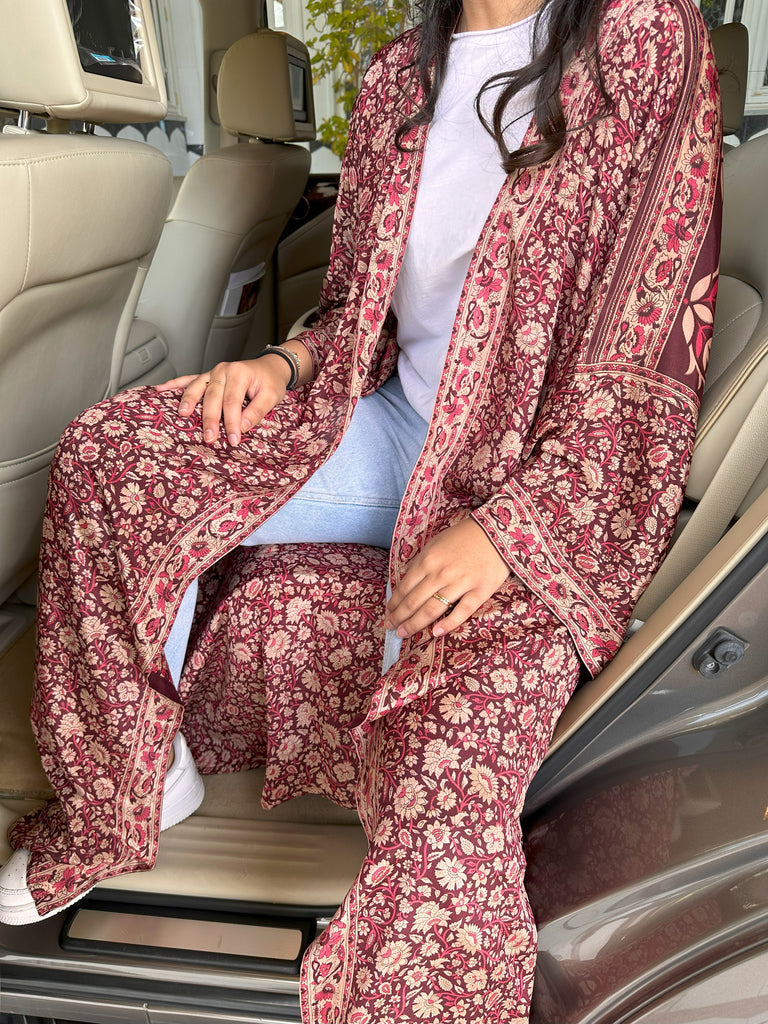 Silk Maya Purple Abaya