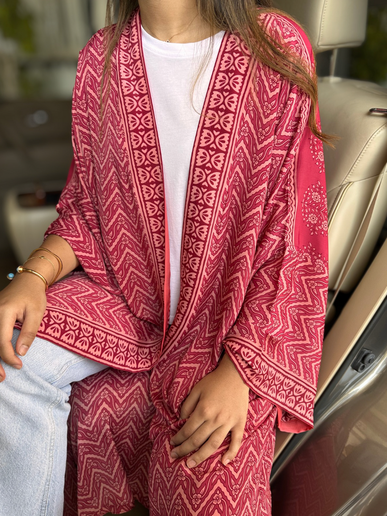 Silk Pink Laleh Abaya