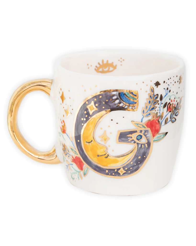 Letter "G" Oval Ceramic Mug
