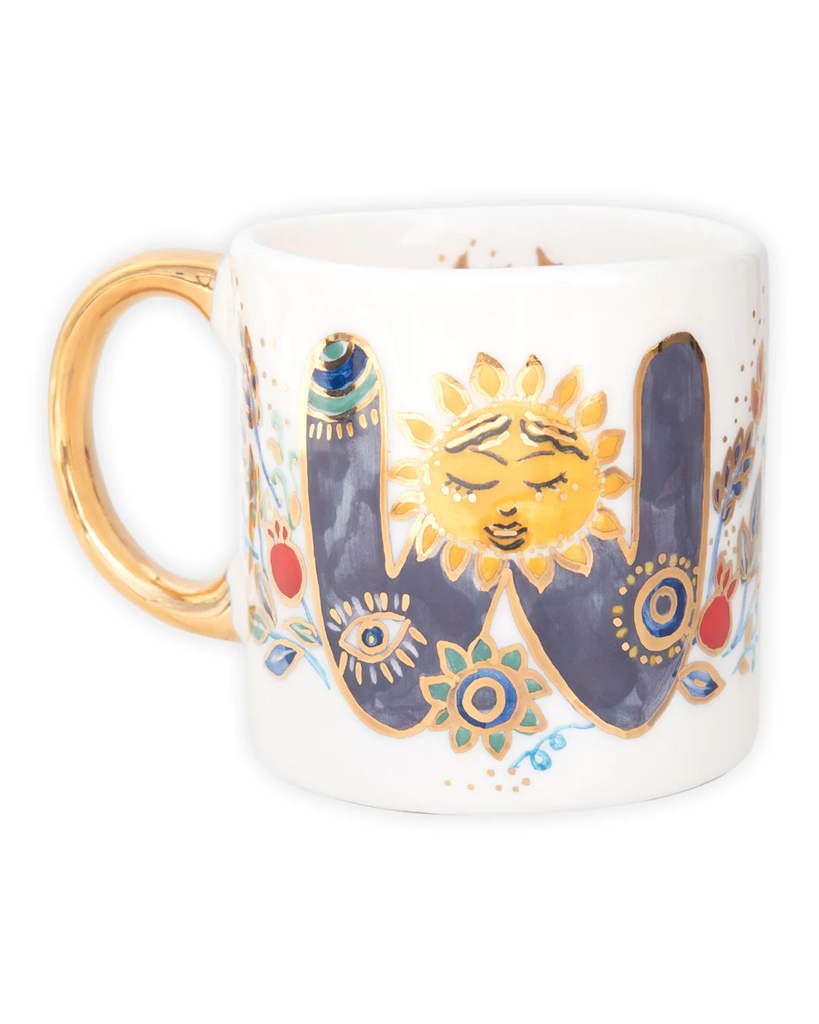 Letter "W" Ceramic Mug