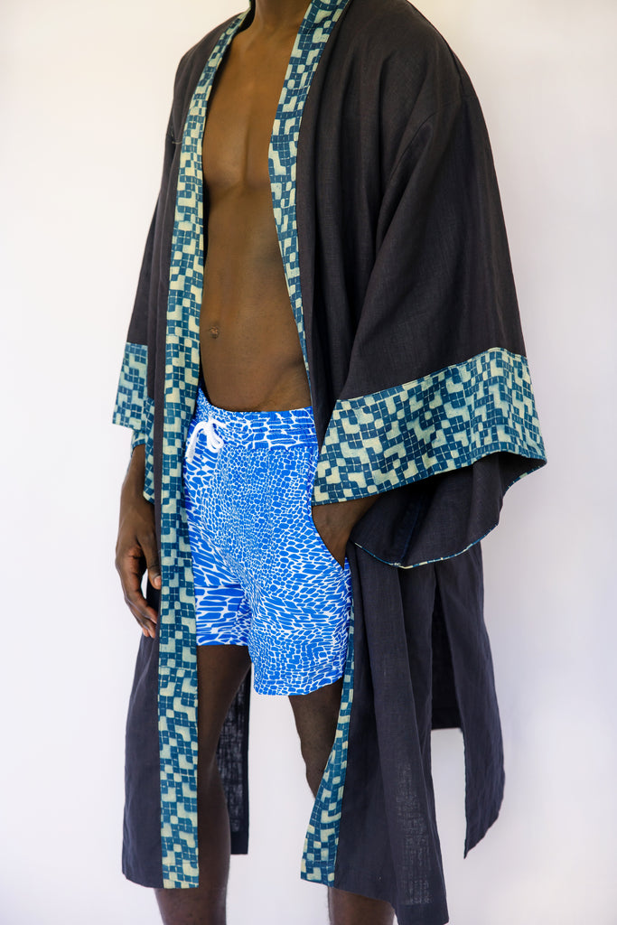 Blue Water Swim Trunk