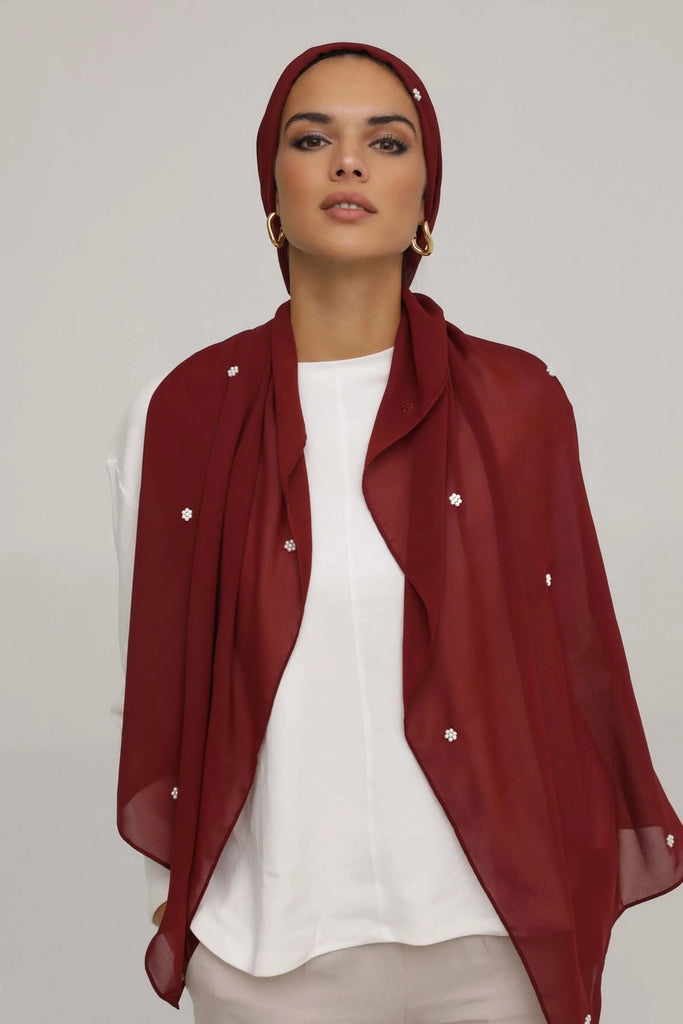 Maroon Red Pearl Tarha