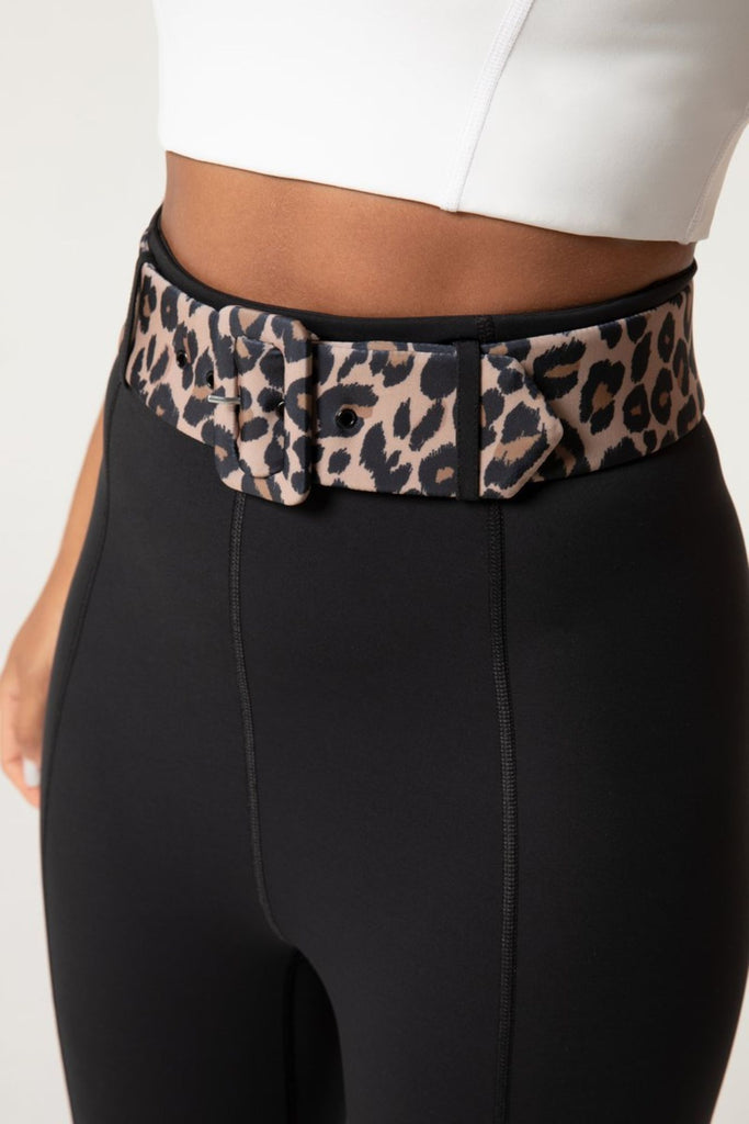 Lepoard-Printed Belted Erin Short