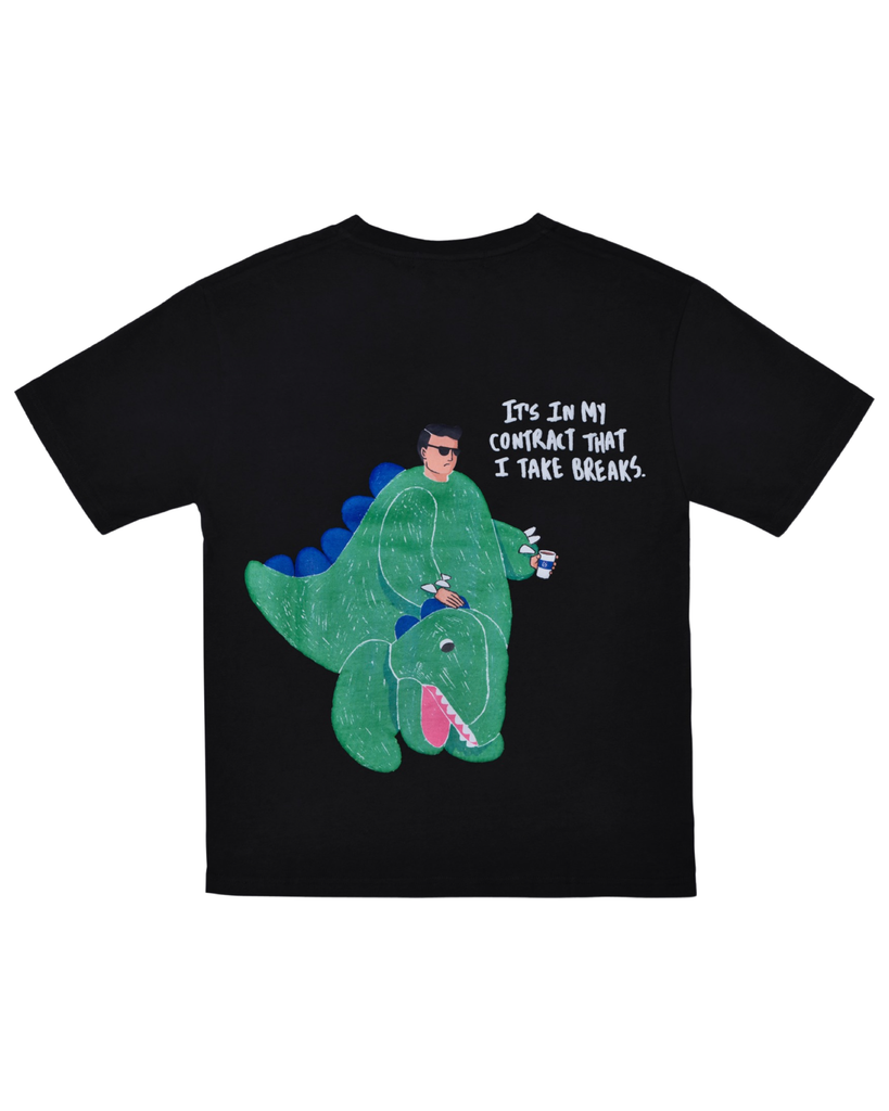 Part-time Dinosaur Black T-shirt