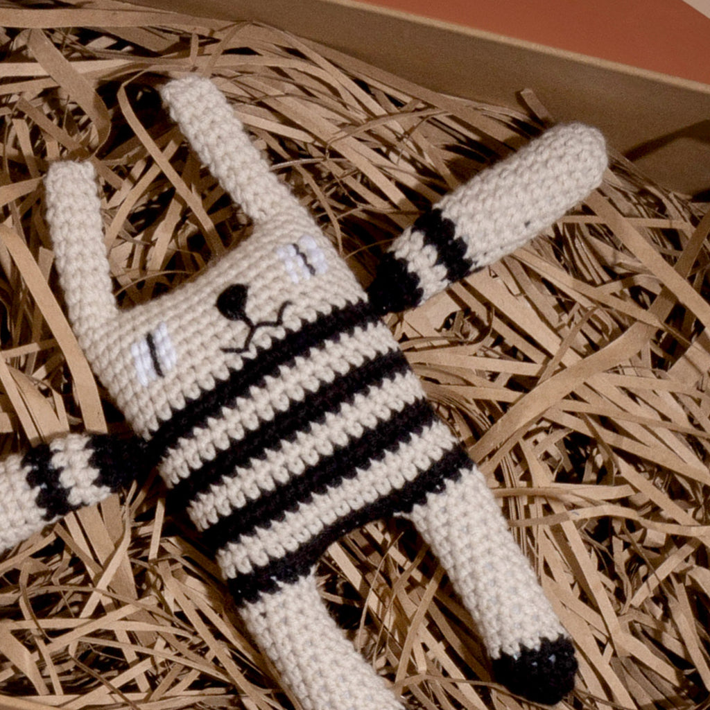Black Pepe Bunny Crochet Doll