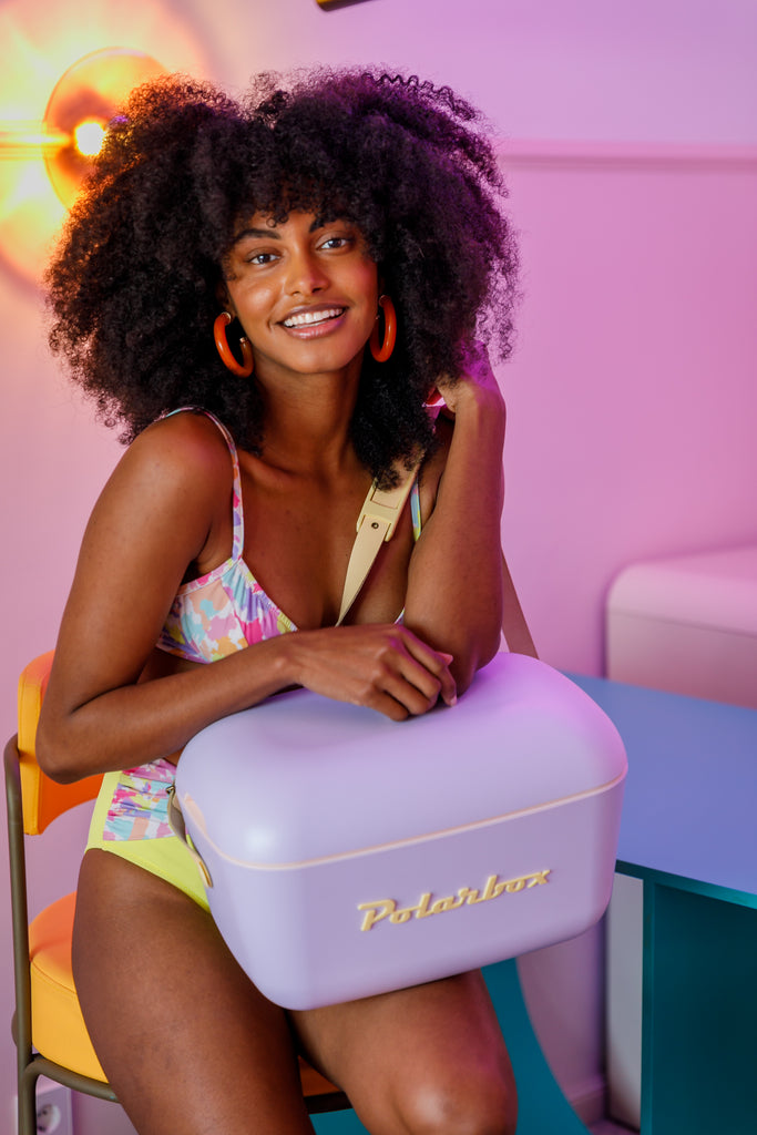 Lilac – Yellow Pop Retro Ice Box Cooler