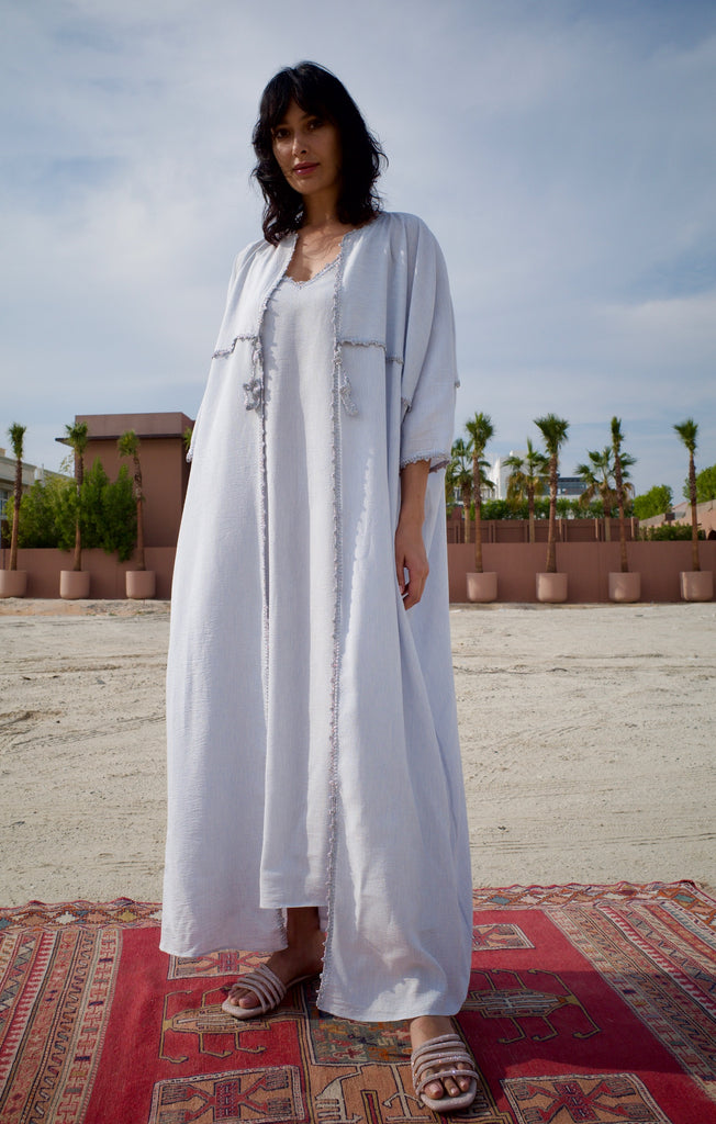 silk inner dress Ivory Double Layered Silk Dress