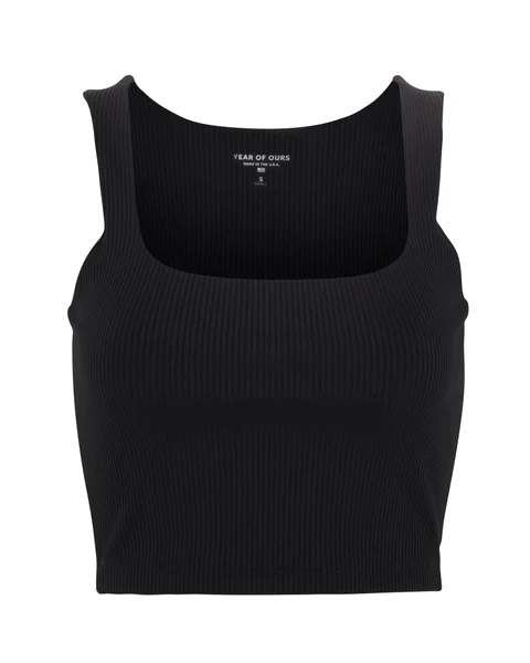 Black Ribbed Active Cami