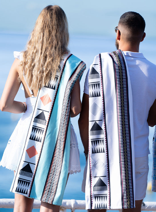 Turquoise Sadu Beach Towel
