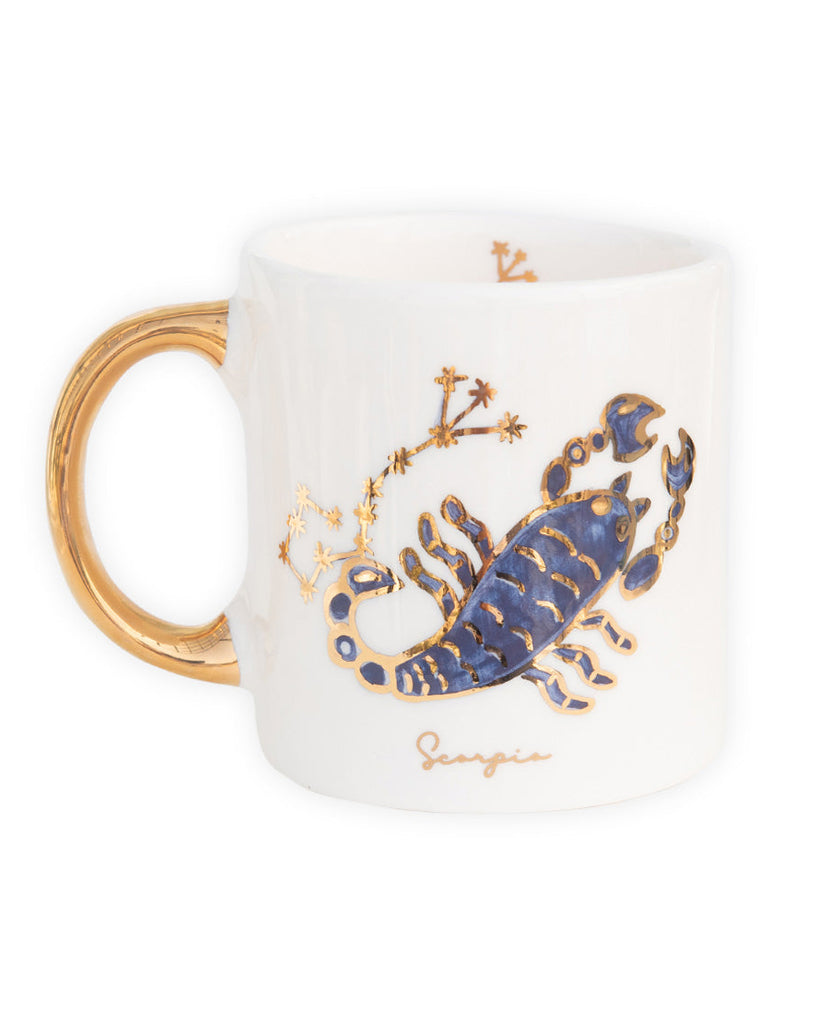 Scorpius Blue Oval Ceramic Mug
