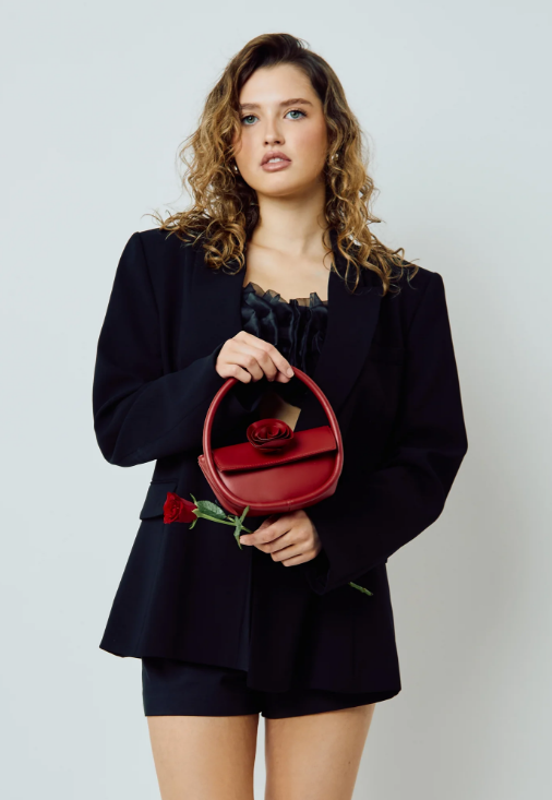 Red Gaga Flower Mini Bag
