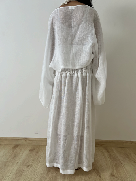 White Linen Beach Set