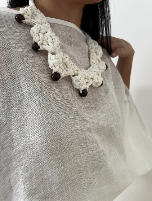 White Linen Beach Set