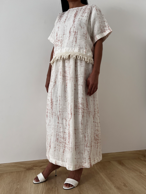 White Linen Beach Set