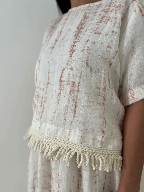 White Linen Beach Set