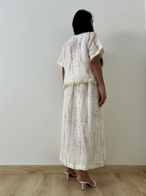 White Linen Beach Set