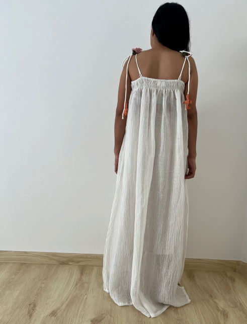 White Linen Maxi Dress