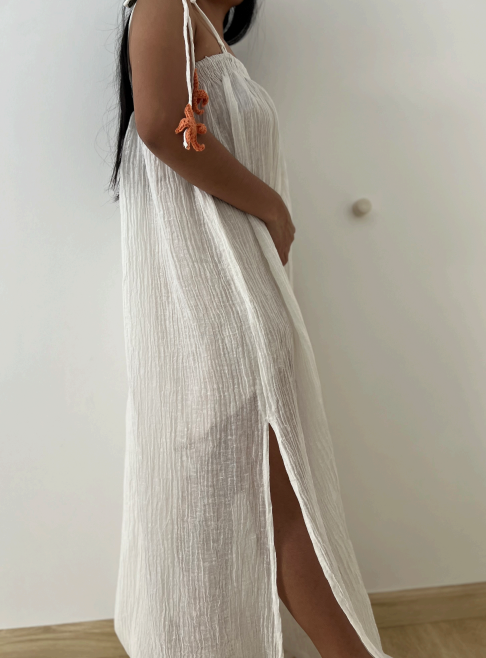White Linen Maxi Dress