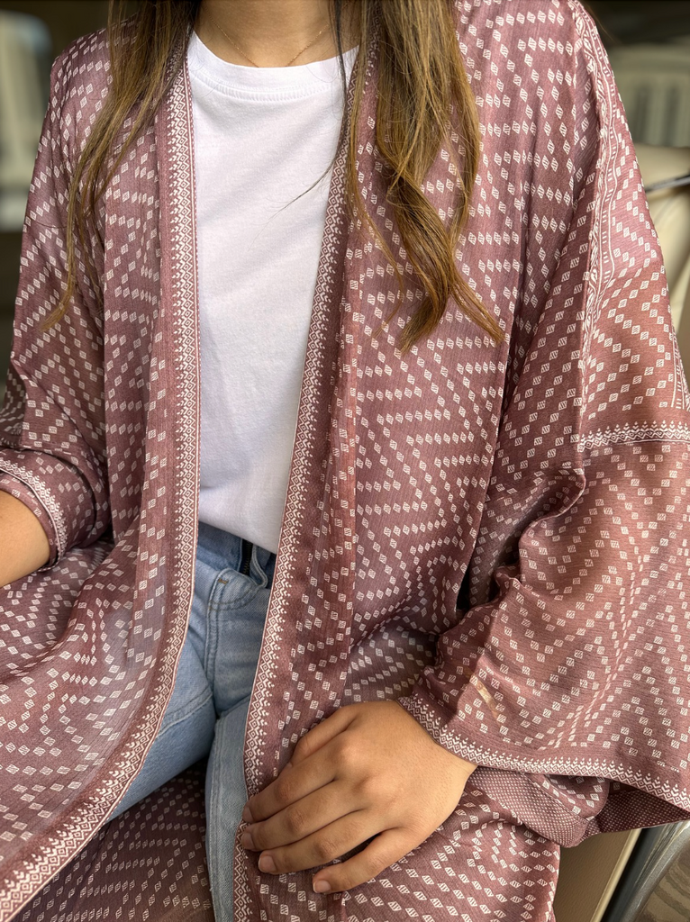 Silk Purple Shirin Abaya