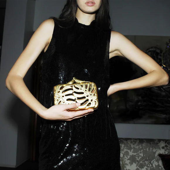 The Adored Gold Clutch