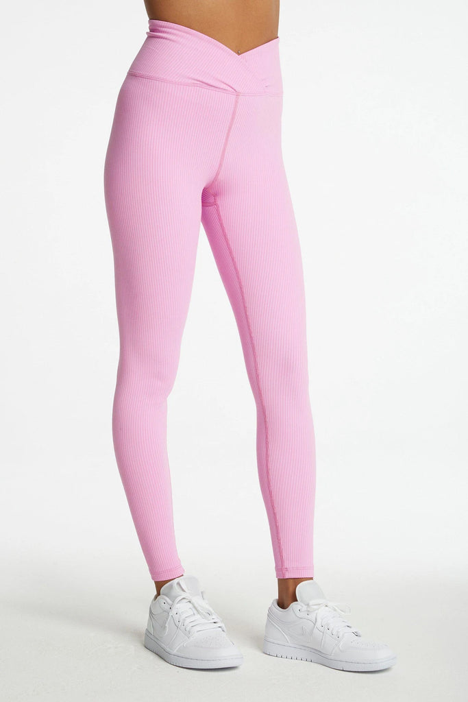 Pink Ribbed Veronica Legging