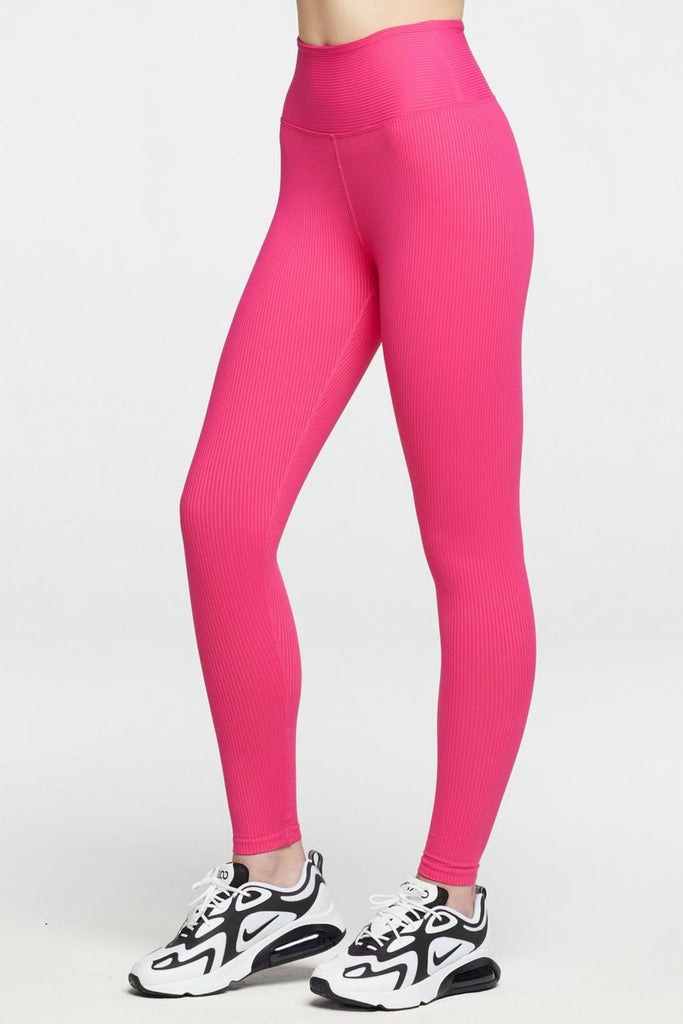 Magenta Ribbed High High Legging
