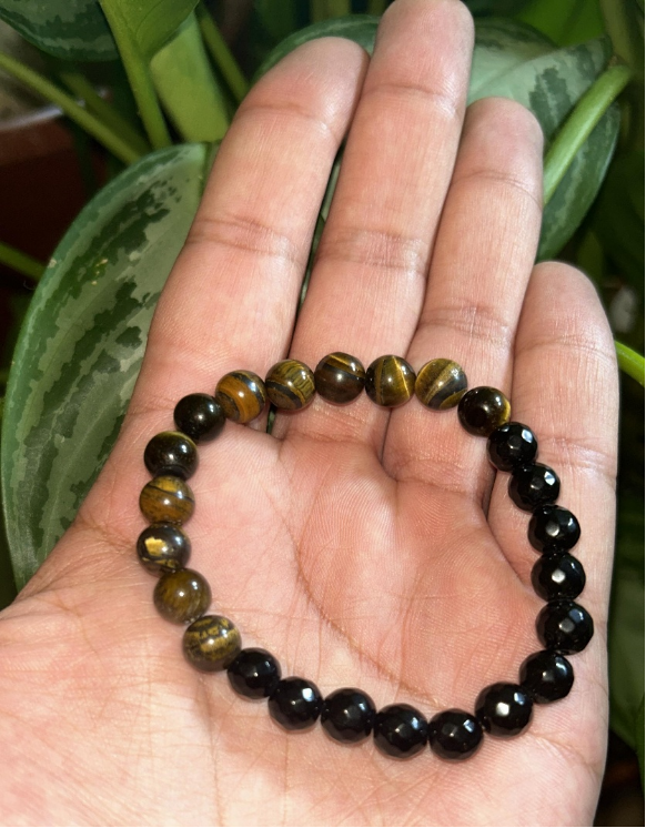 Tiger eye With Black Onyx Bracelet