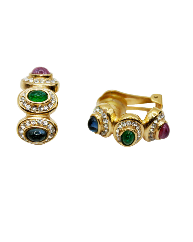 Vintage Dior Multi-Stone Earrings