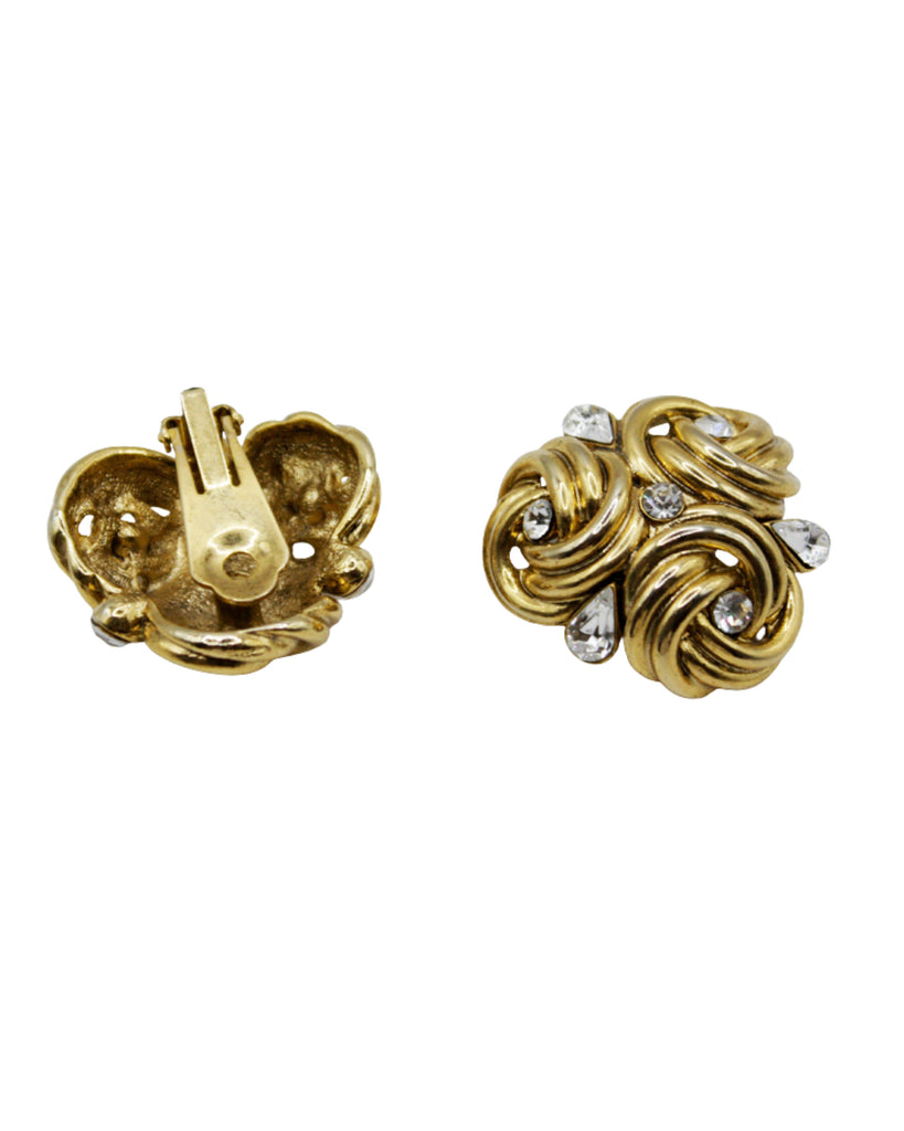 Vintage Baroque-Style Gold Earrings