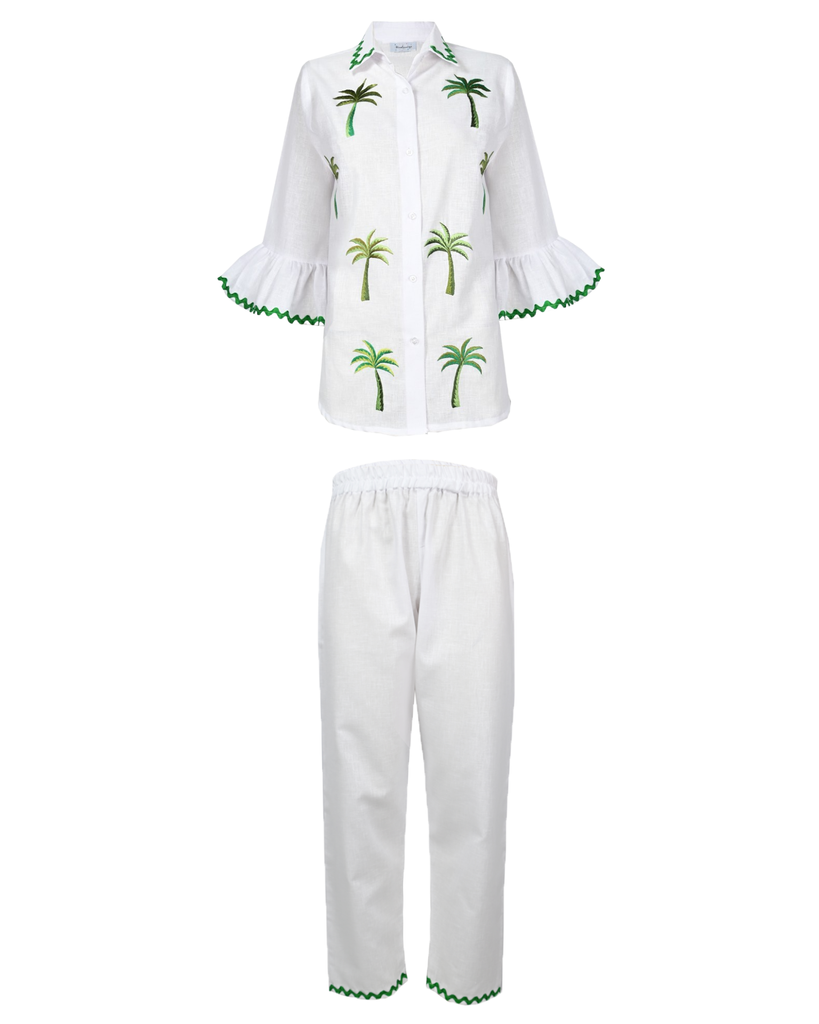 White Palm Tree Set