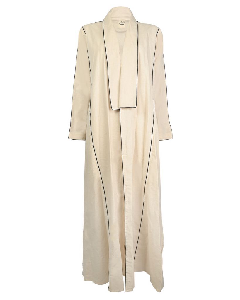 Beige Linen Abaya